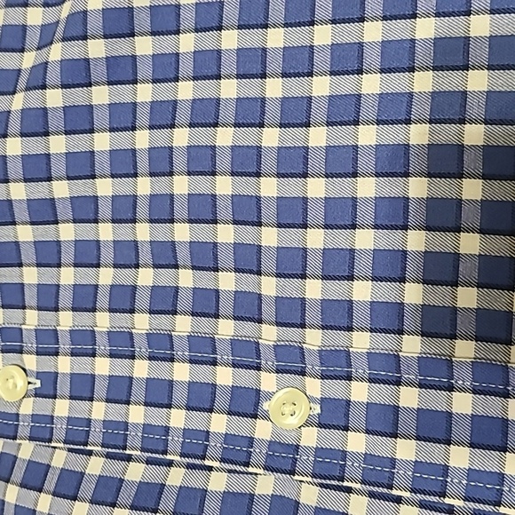 CHAPS Blue & White Checkered Button Down Long Sleeve Shirt - Size XL - Picture 6 of 16